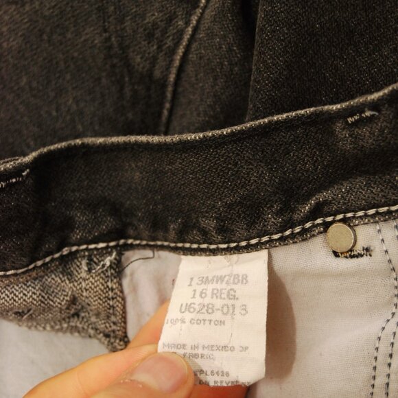 90s Black Wrangler Jeans (26) straight leg dark wash women vintage gray faded - Picture 9 of 9